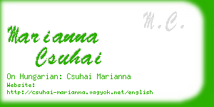 marianna csuhai business card